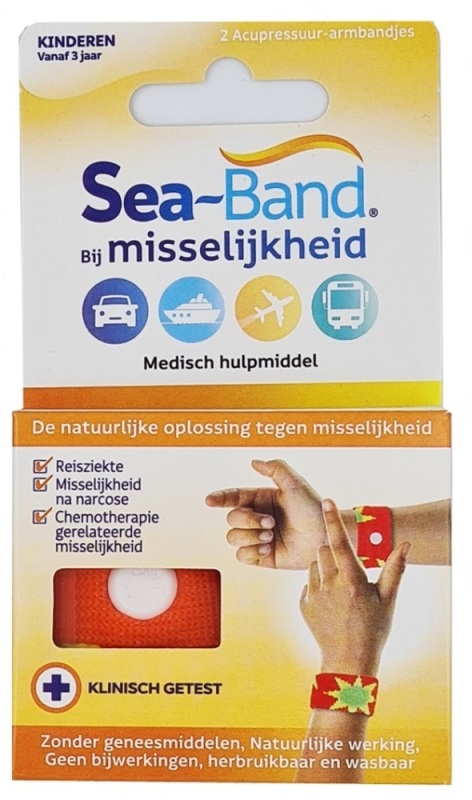 Sea Band Polsband kinderen oranje 1 paar