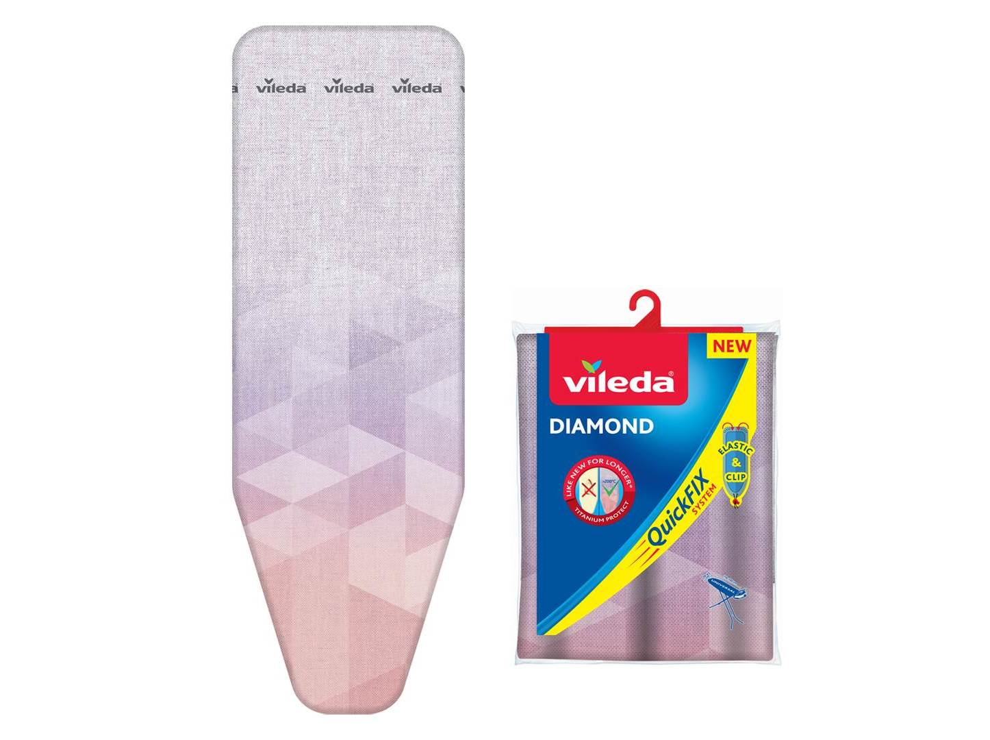COBERTURA TABUA ENGOMAR VILEDA CINZENTO E ROSA 5.5X22.5X36CM