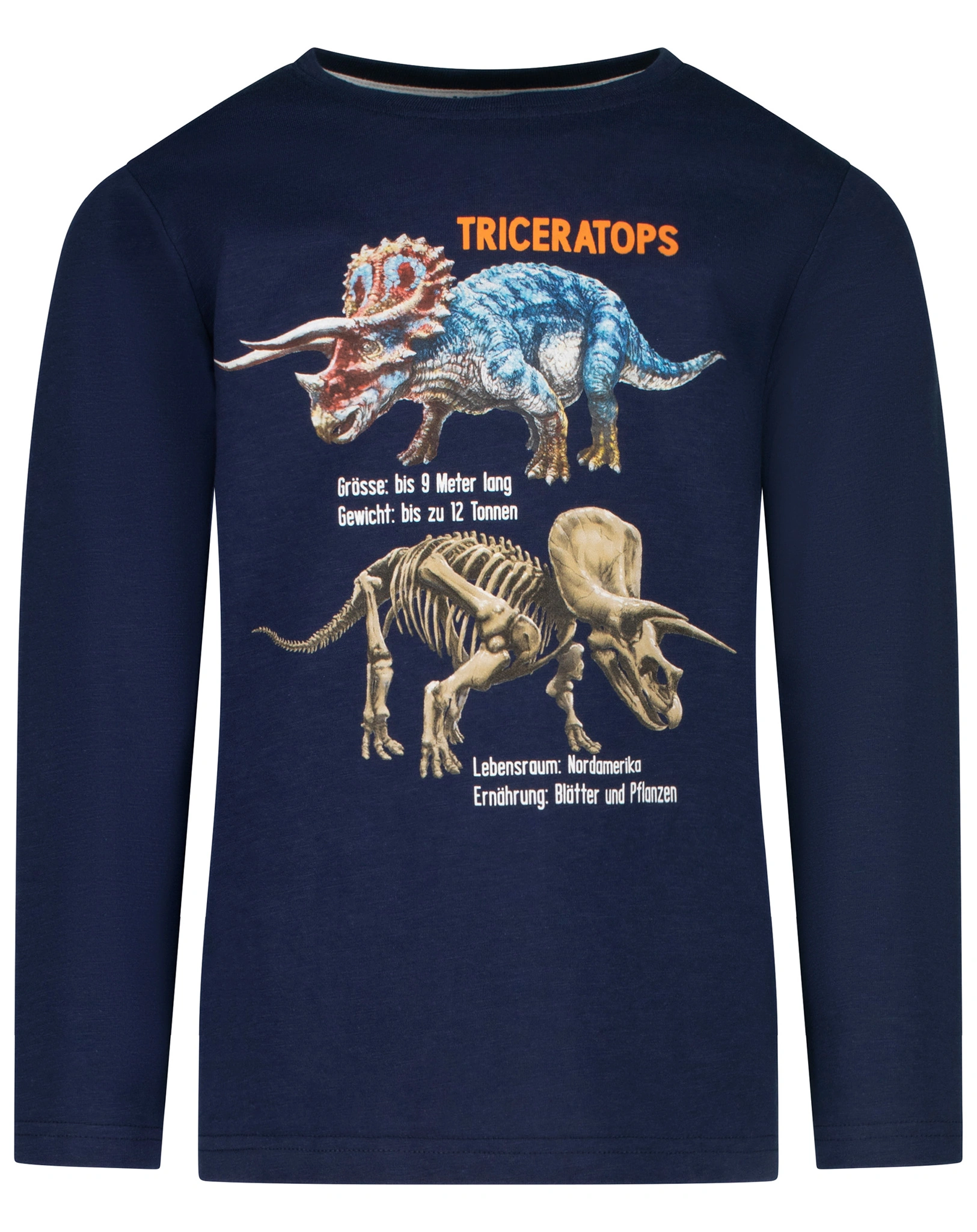 Langarm-Shirt TRICERATOPS in true navy