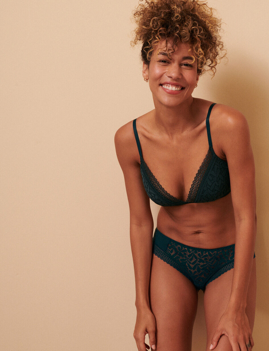 Culotte taille basse - vert nuit