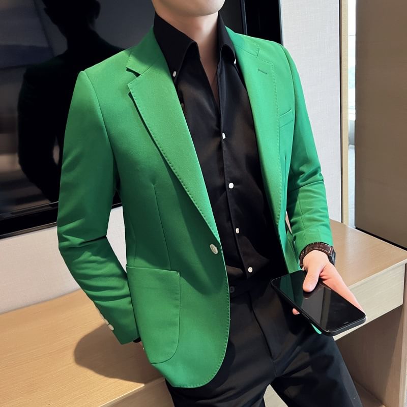 Sheck - Blazer met reverskraag en één knoop