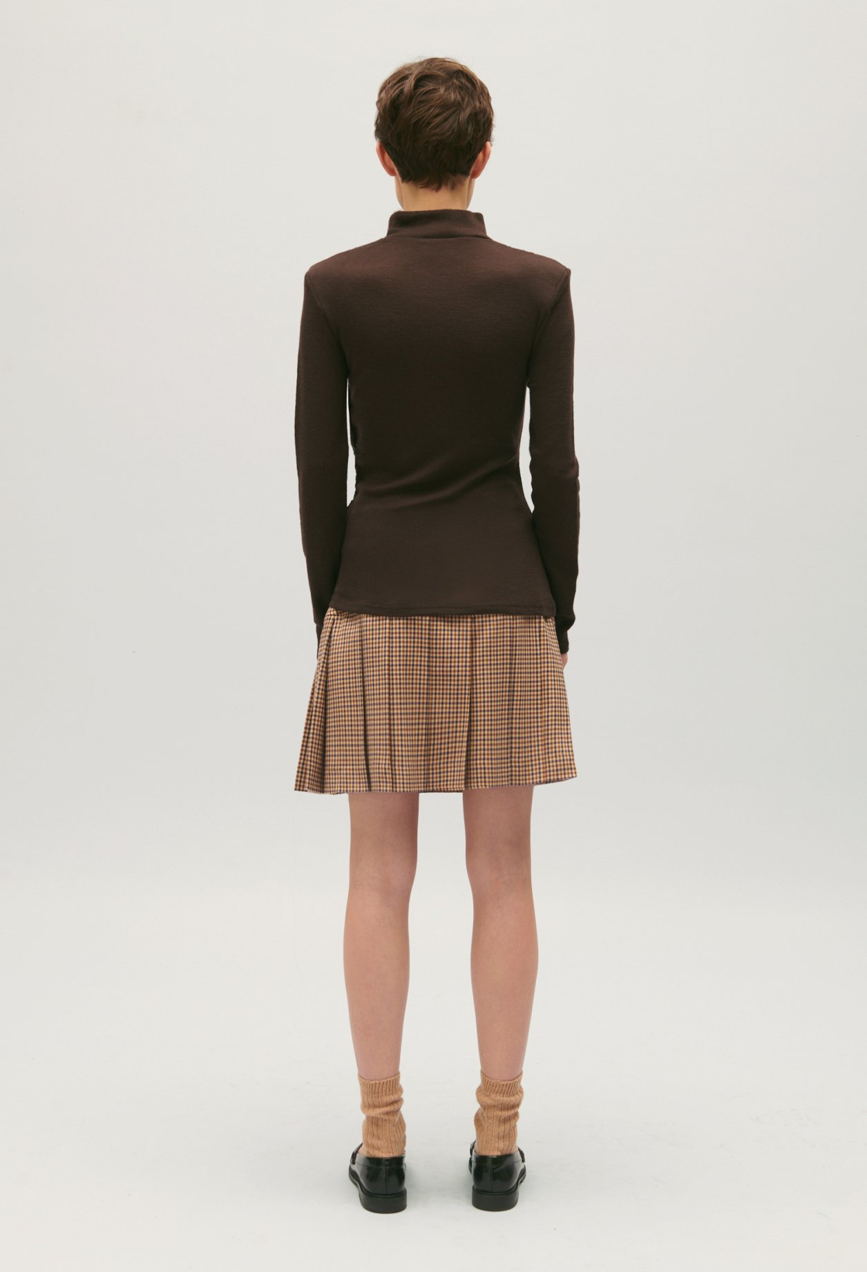 T-shirt laine chocolat