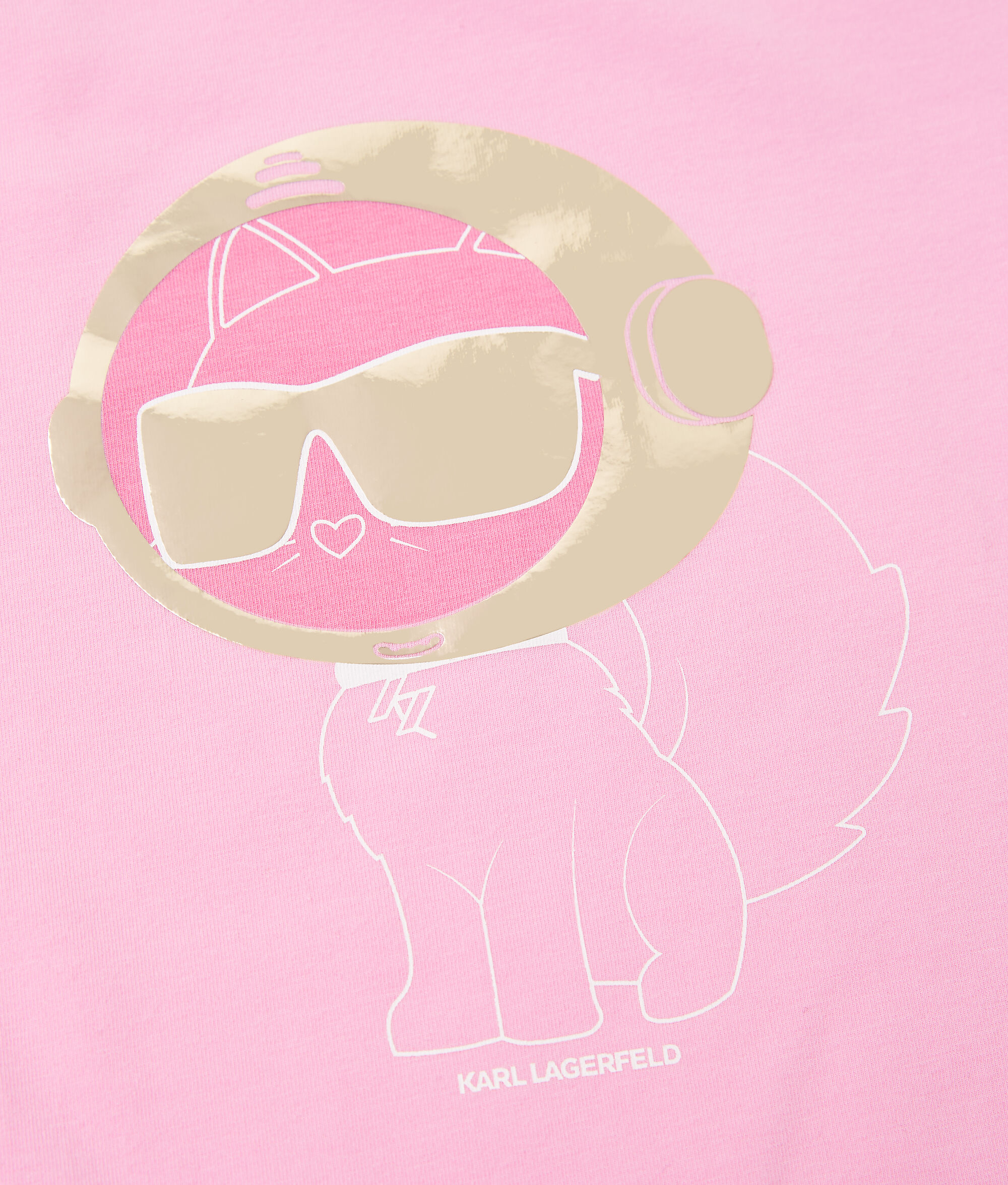 T-shirt pour fille avec motif Choupette de l'espace