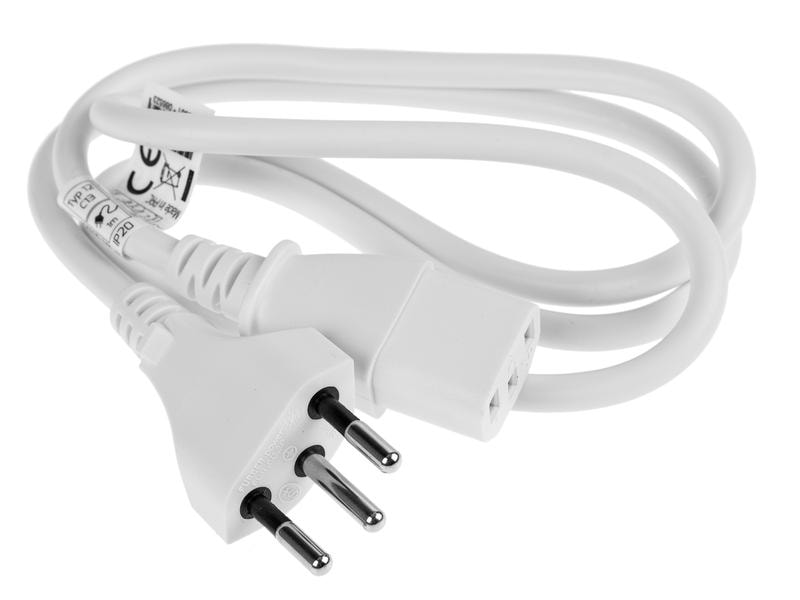 FURBER.power Netzkabel C13-T12 0.2 m Schwarz Kaltgerätekabel H05 VV-F 3G0.75