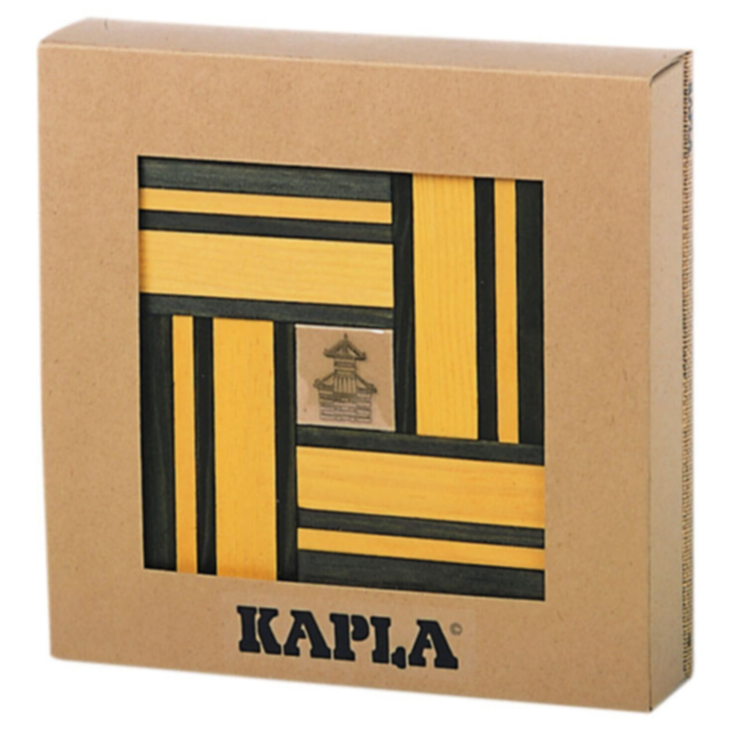 Kapla-Color 40 Holzplättchen olive & gelb