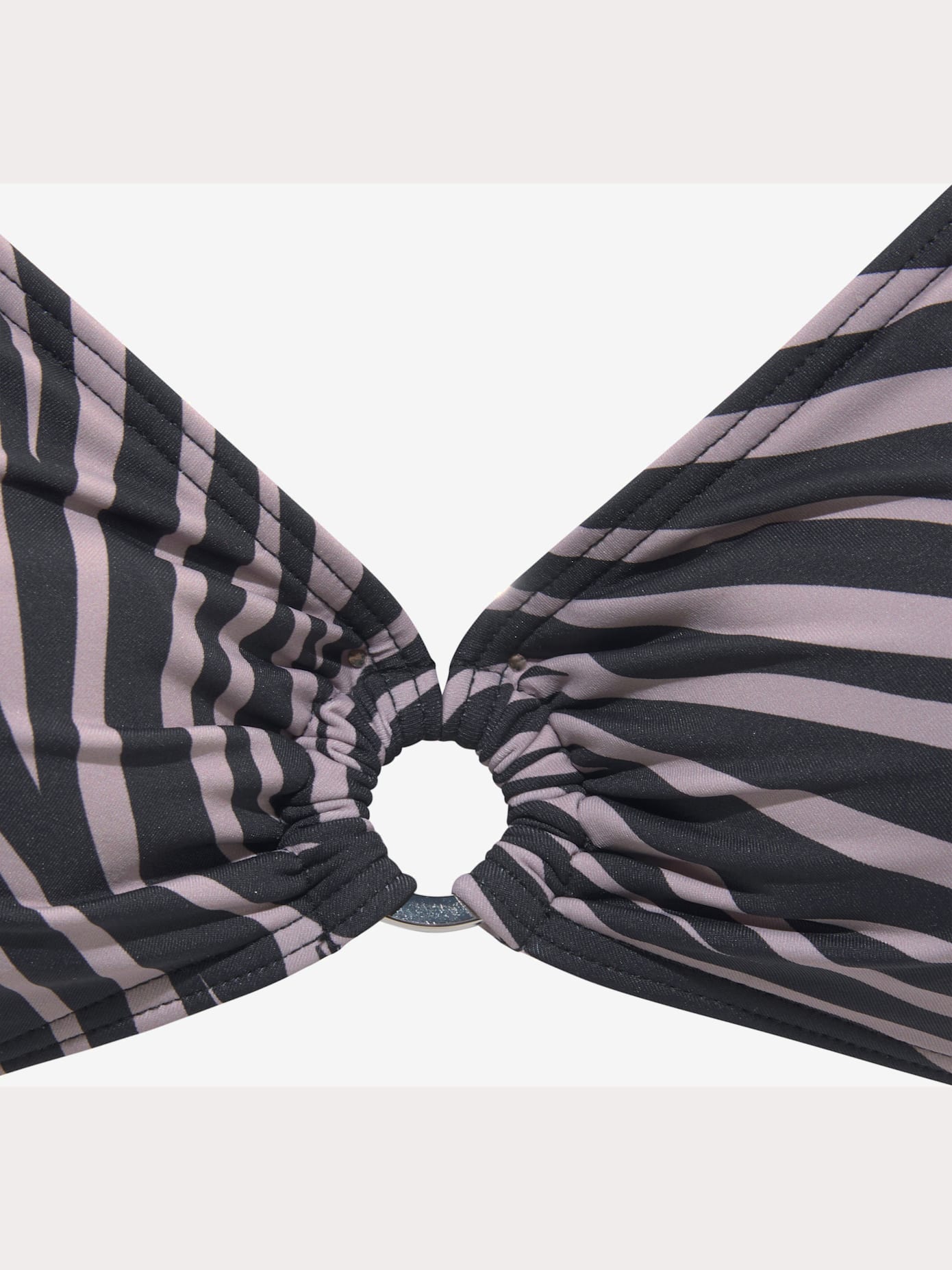 Haut de bikini triangle imprimé zébré élégant