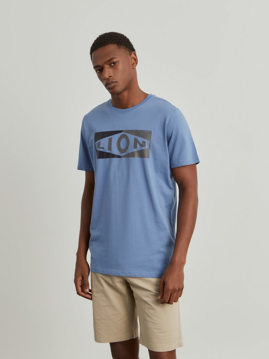 T-shirt de algodão com estampado
