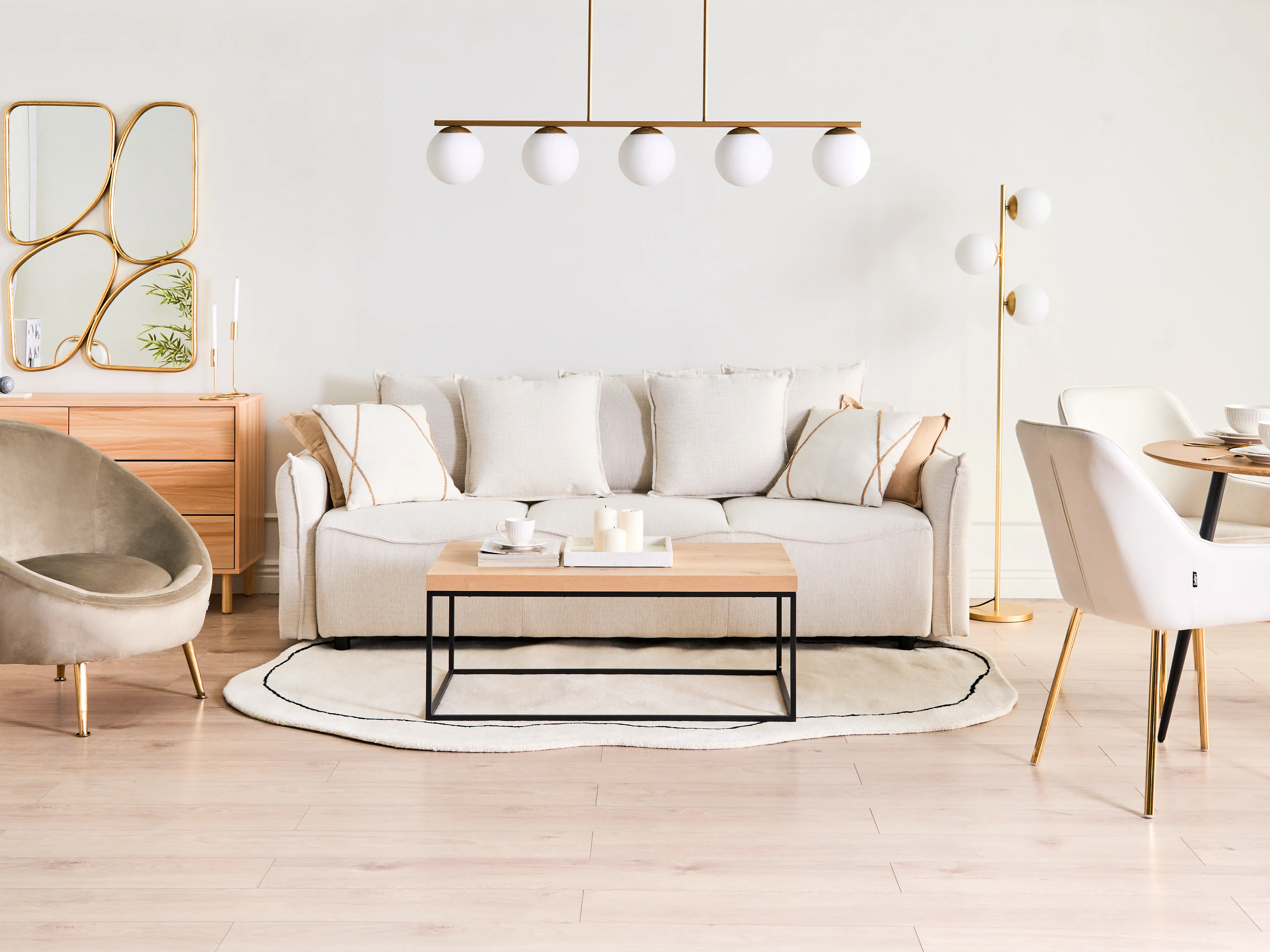 Wandspiegel DIANCEY 70 cm 100 cm Metaal Goud