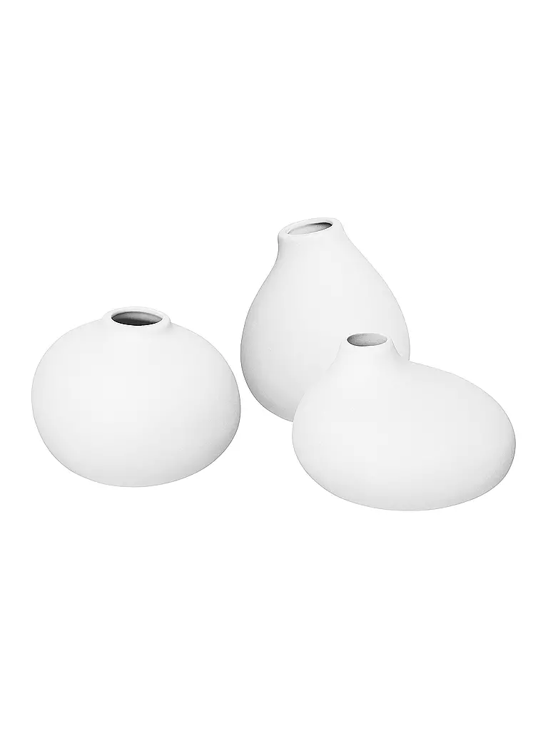 BLOMUS Set Keramik Vasen NONA 3-teilig White weiss