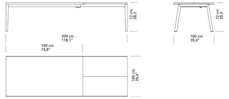 Carl Hansen & Son SH900 Extend uitschuifbare tafel 300x100 geolied eiken