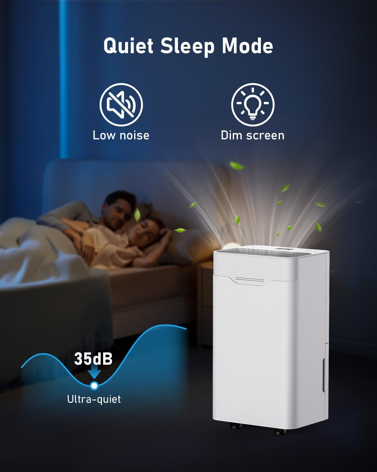 Luftentfeuchter Elektrisch 12L/Tag mit 24H Timer, 3Modus, Automatischer Abschaltung, Luftentfeuchter Mit Ablaufschlauch für Räume bis zu 100m³, für Wohnung, Keller, Wohnzimmer, Weiß