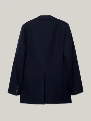 Blazer boyfriend de lã com abotoamento duplo
