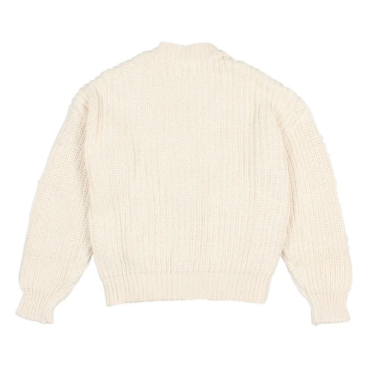Búho Gilet Maille Coton Bio | Ecru