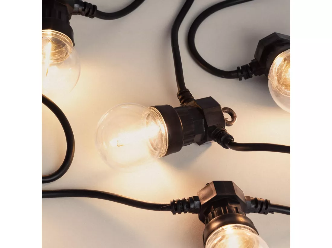Guirlande Lumineuse Extérieure Easyfit avec 10 Ampoules 5,65 m Blanc Chaud 2700K