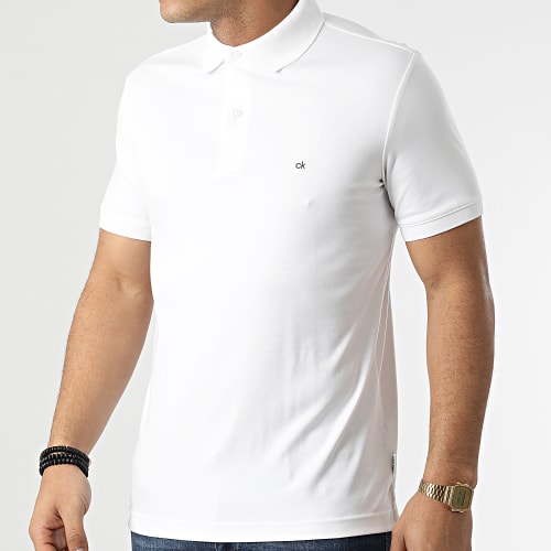 Polo Manches Courtes Liquid Touch Slim 7090 Blanc
