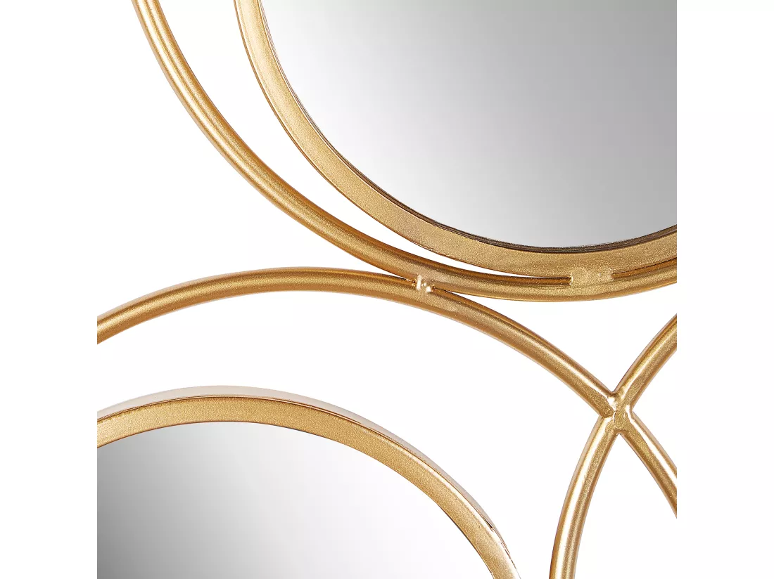 Miroir LESCAR 50 cm 80 cm Métal Doré