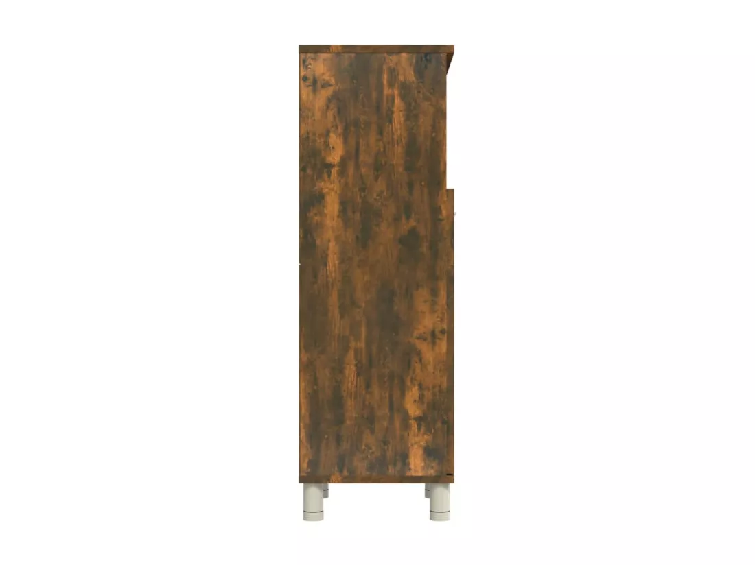 Armoire de bain Chêne fumé 30x30x95 cm Bois d'ingénierie