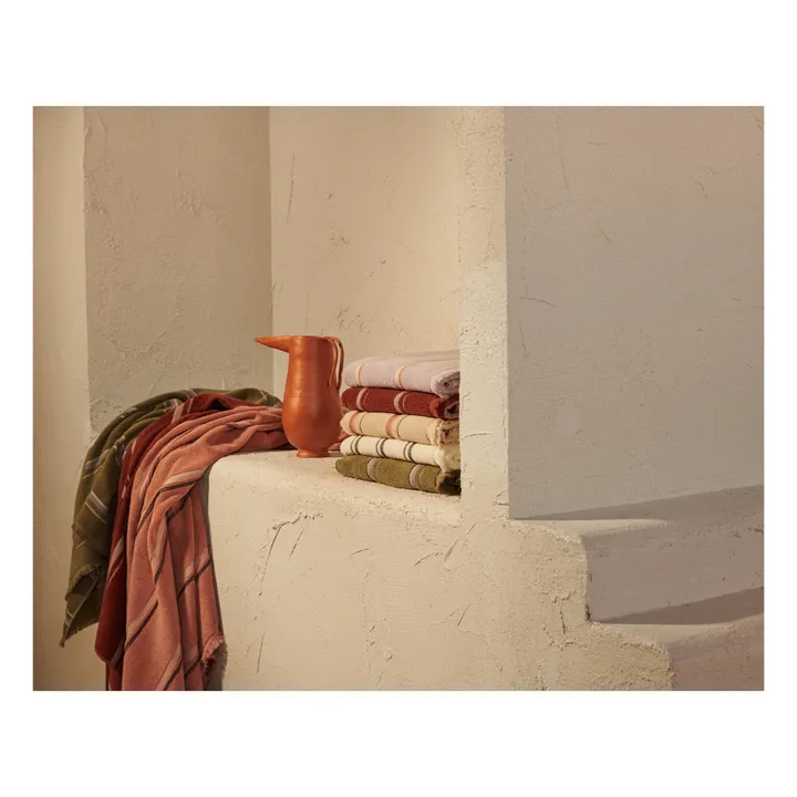 Købn Serviette de toilette en coton bio | Terracotta