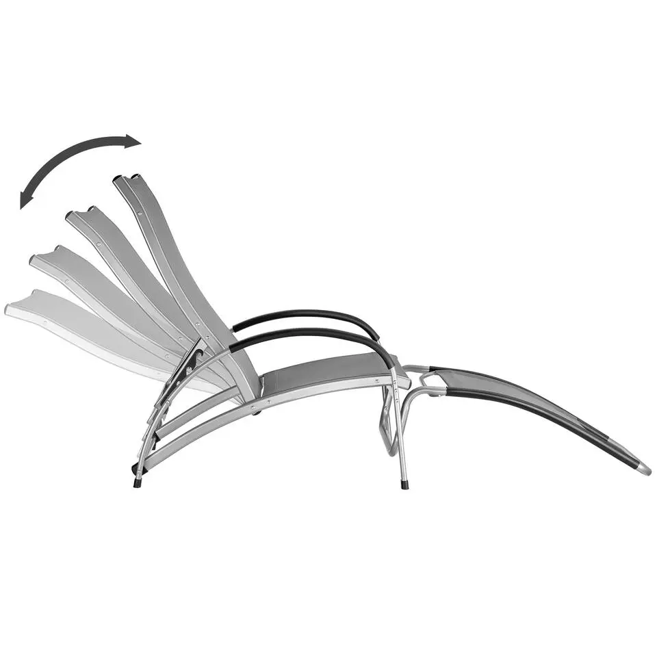 tectake Ligbed Avignon, 2in1 functie, verstelbare rugleuning, Antraciet