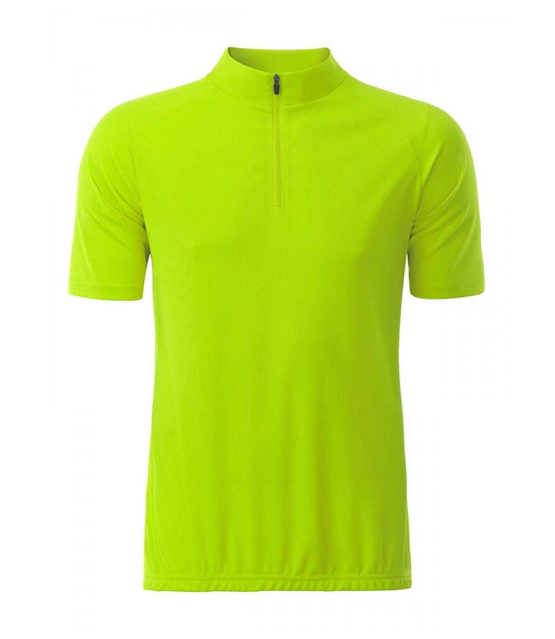 maillot cycliste zippé - HOMME - JN512 - jaune vif