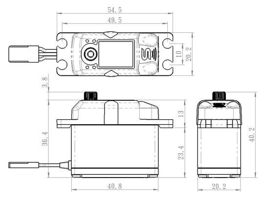 Savöx Standard Servo SA-1283SG  30 kg, 0.13 s, Digital Digitales Standard-Servo mit Stahl-Getriebe, hoher Stellkraft und Softstart