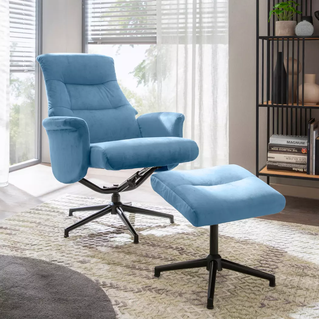 Sessel mit Hocker Roger