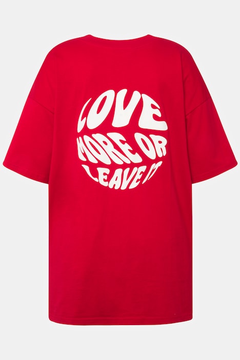 Oversize-Shirt, Writing-Prints, Rundhals, Halbarm