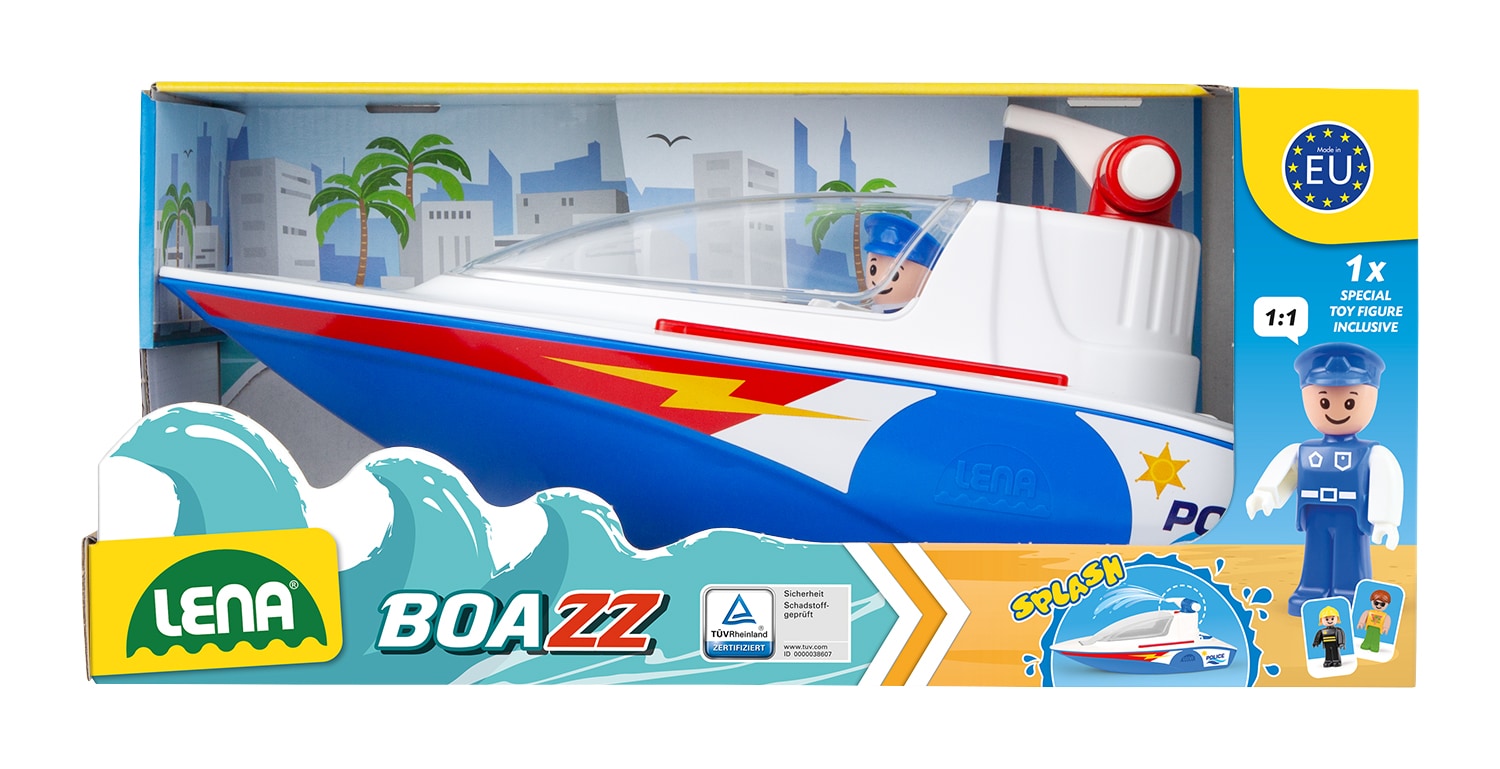 Boazz Polizeiboot, Schaukarton