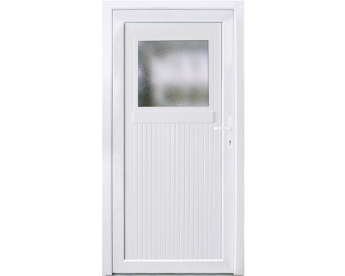 Zij-ingangsdeur KT 51, wit kunststof, 980 x 1980 mm, DIN rechts