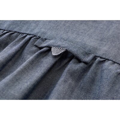 Damenbluse Chambray, Mittelblau