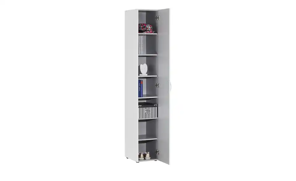Schrank, 1-türig Multischrank-System 30 cm Weiß