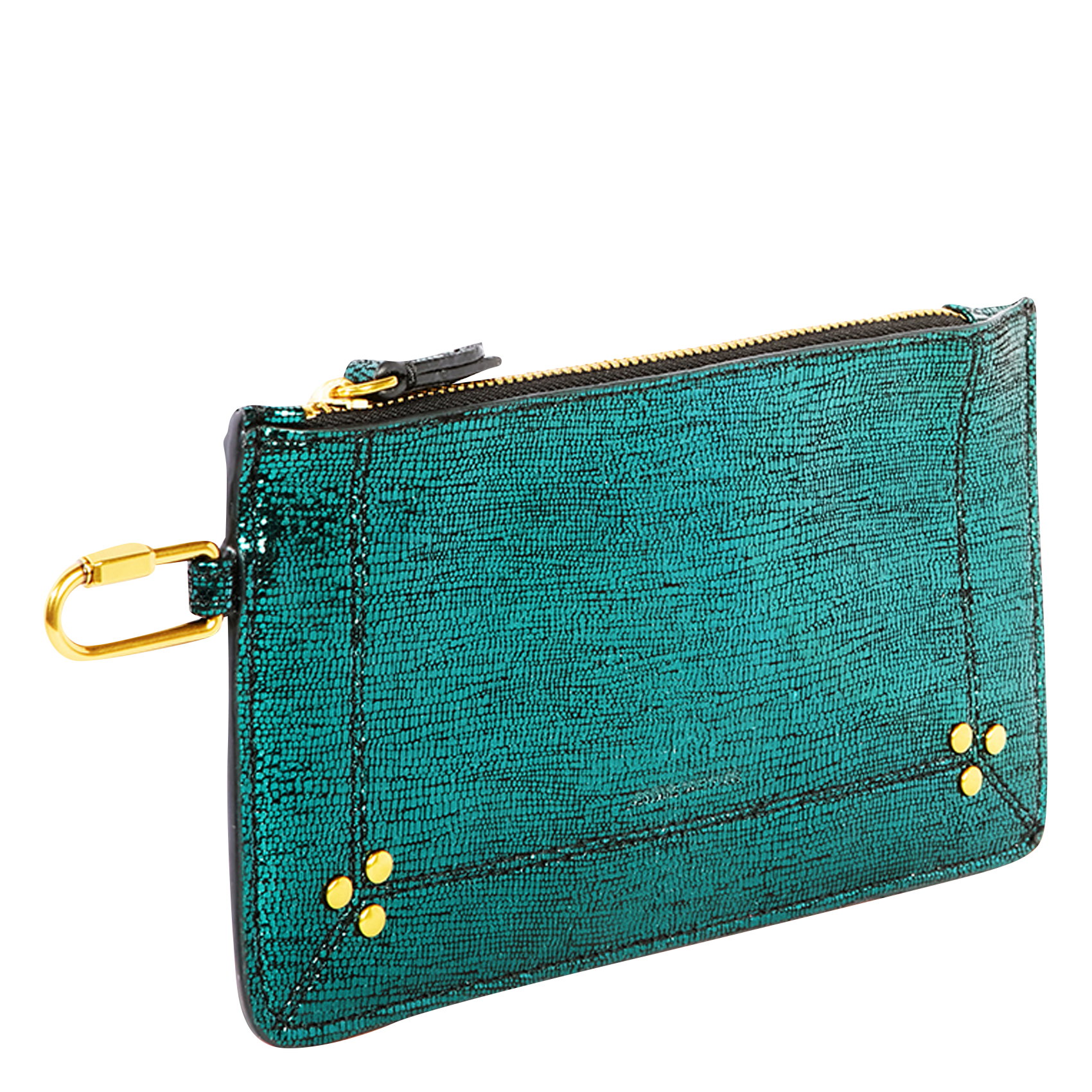 POPOCHE S - Pochette en cuir métallisé | Vert