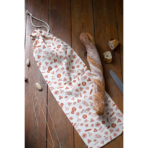 Sac à pain en coton bio Pebbly