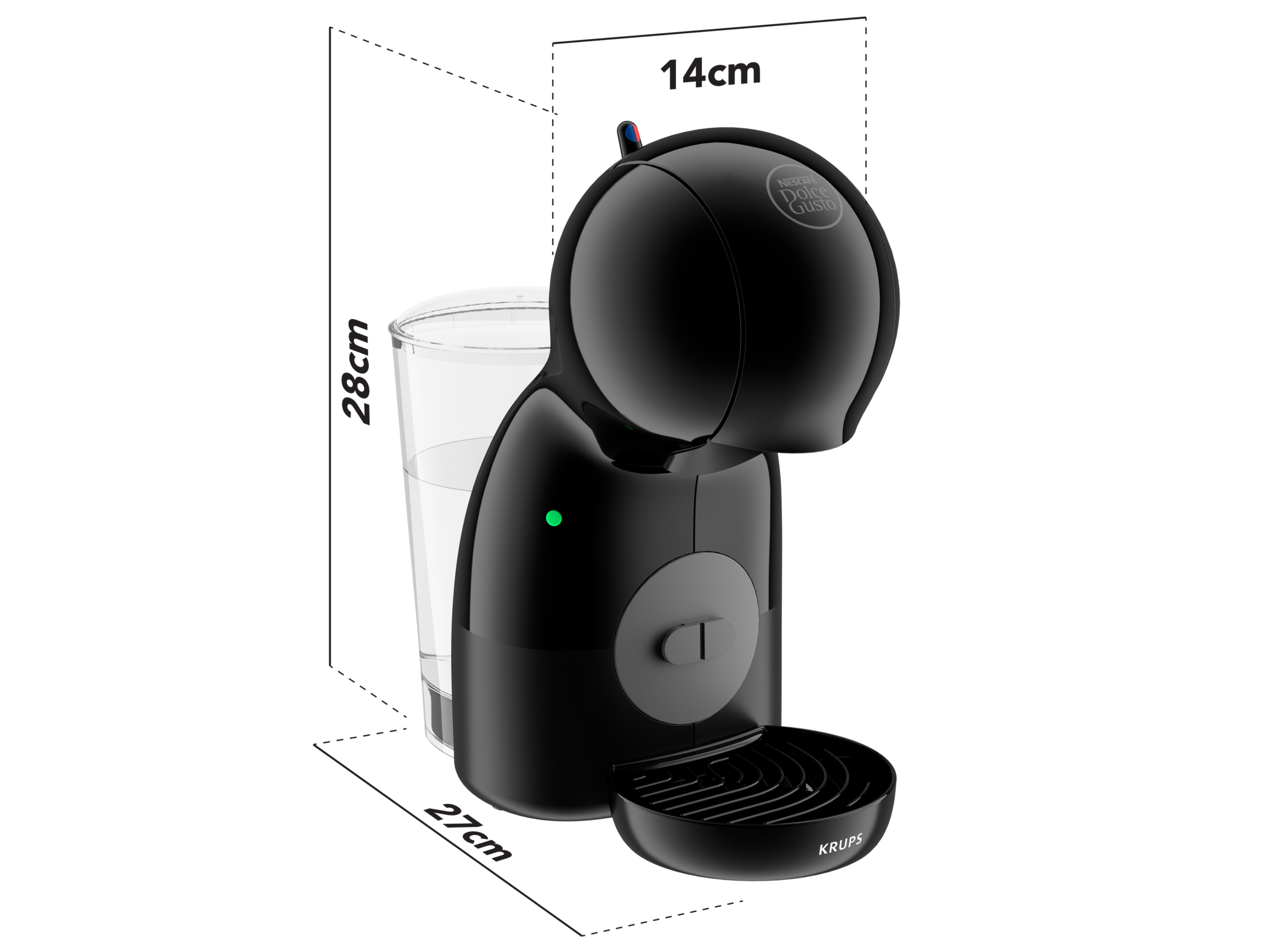 MÁQUINA DE CAFÉ KRUPS DOLCE GUSTO PICCOLO XS KP1A3BP16 PRETO