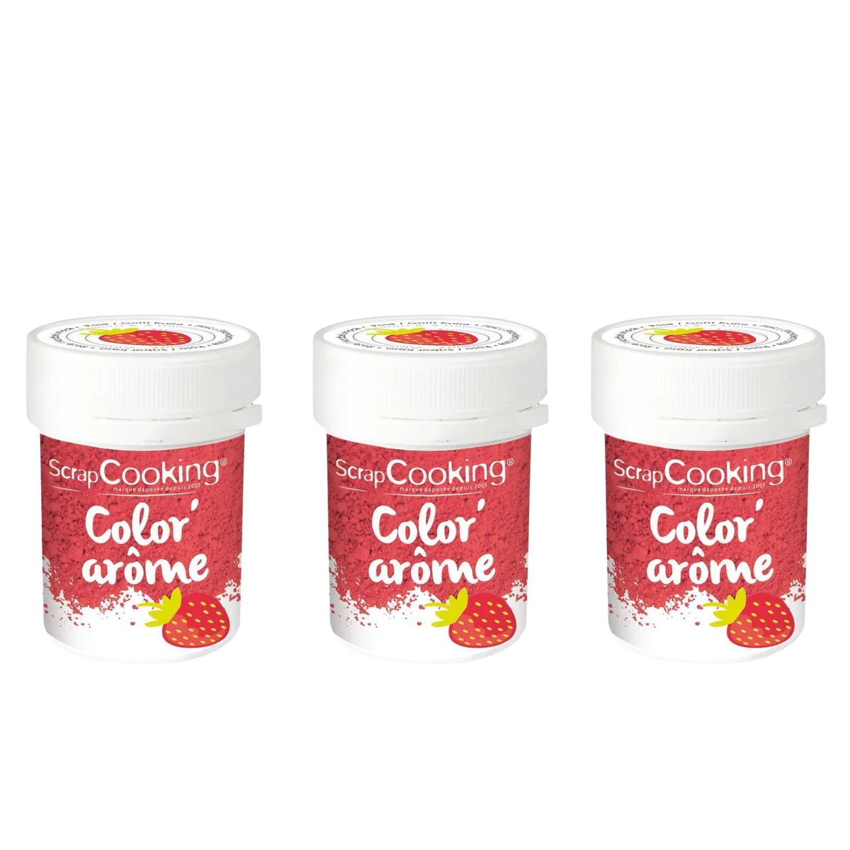 Colorant alimentaire rose arôme fraise 30 g Scrapcooking