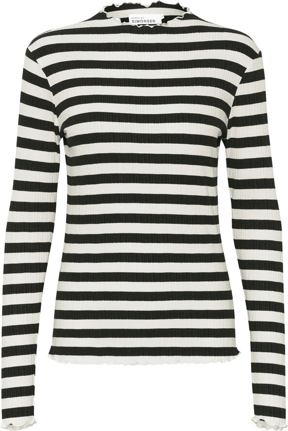 Karen by Simonsen CandaceKB Big Stripe LS Egret/meteorite stripe