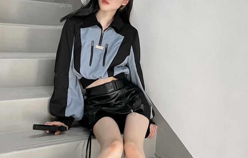 Florimi - Beenwarmer / Rechte broek / T-shirt met opstaande kraag / Cropped jack met rits / Skort / Polo Sweatshirt