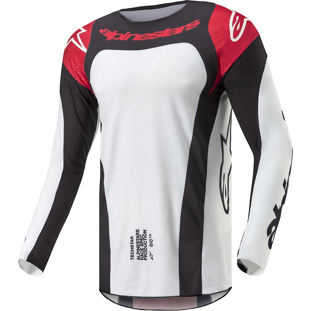 Alpinestars - Maillot Techstar Ocuri Blanc / Rouge / Noir