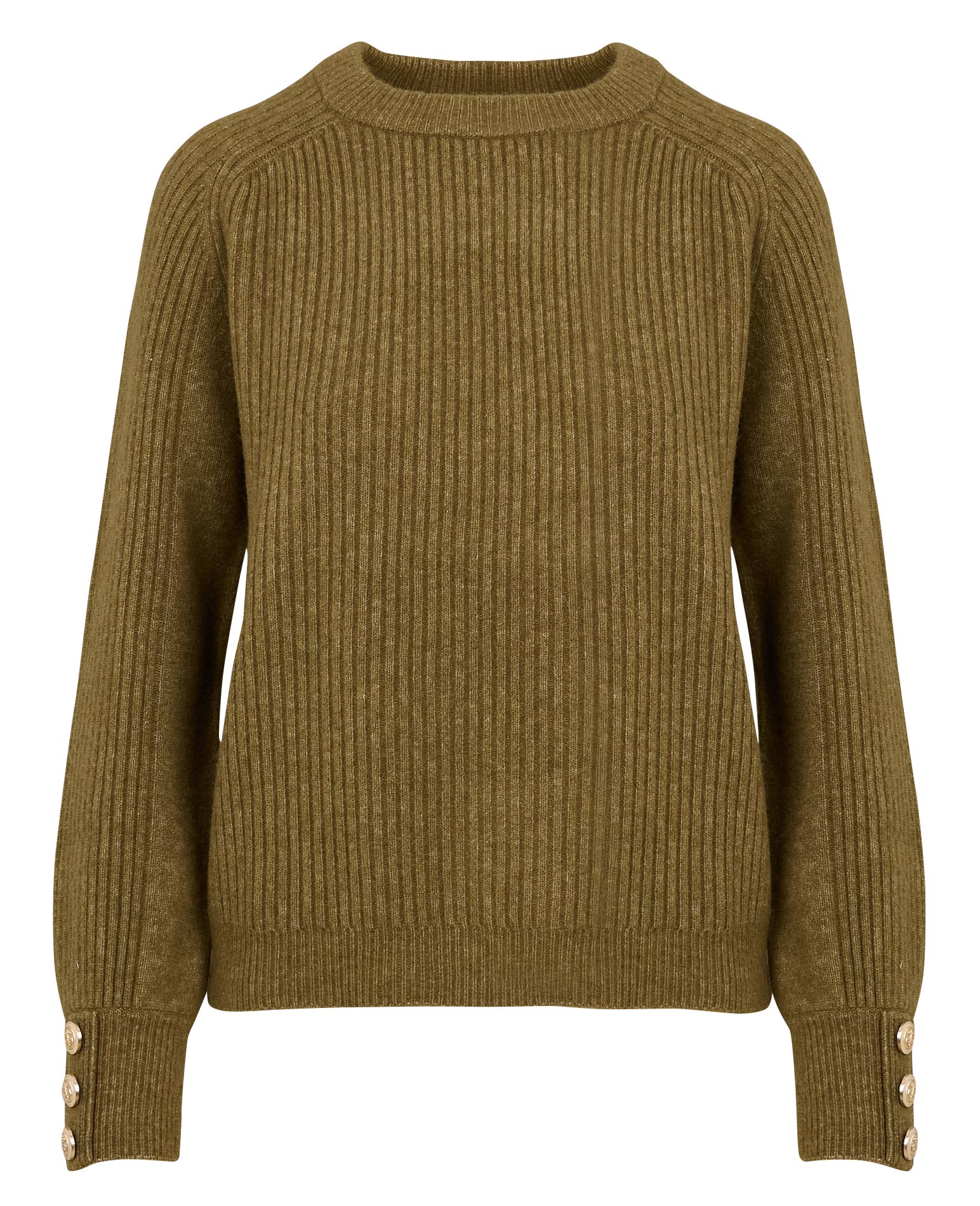 CAPUCINE - Pull ample côtelé | Vert