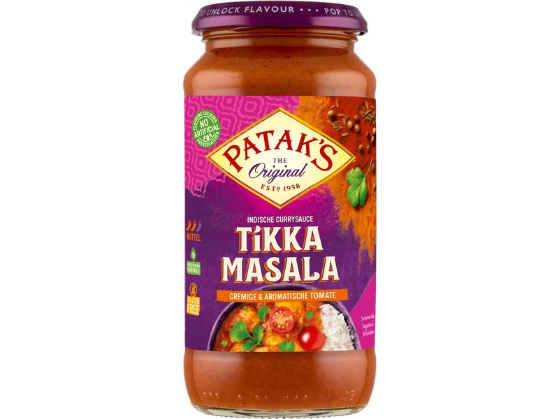 Pataks Tikka Masala Sauce 450 g Authentischer Geschmack aus Indien