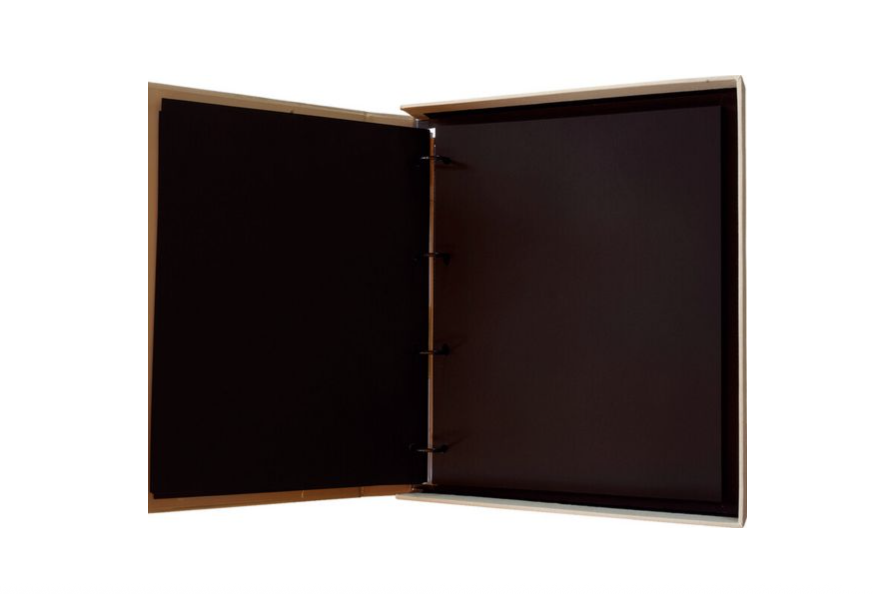 (28x33cm) Coffeetable Book Leinen Foto Box Ringbuch Album Photo Booth Gäste Buch (8.193300) - Happy Days / Sepia