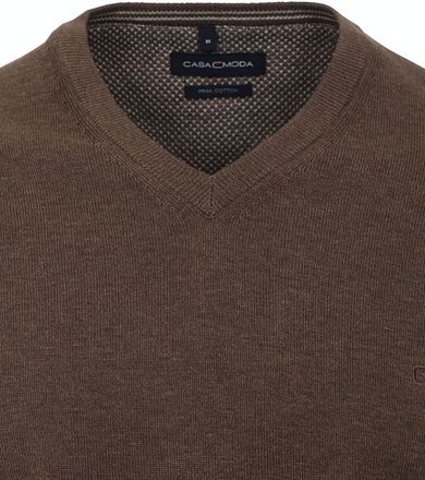 Casa Moda Pullover V-Hals Bruin 004430-685 kopen
