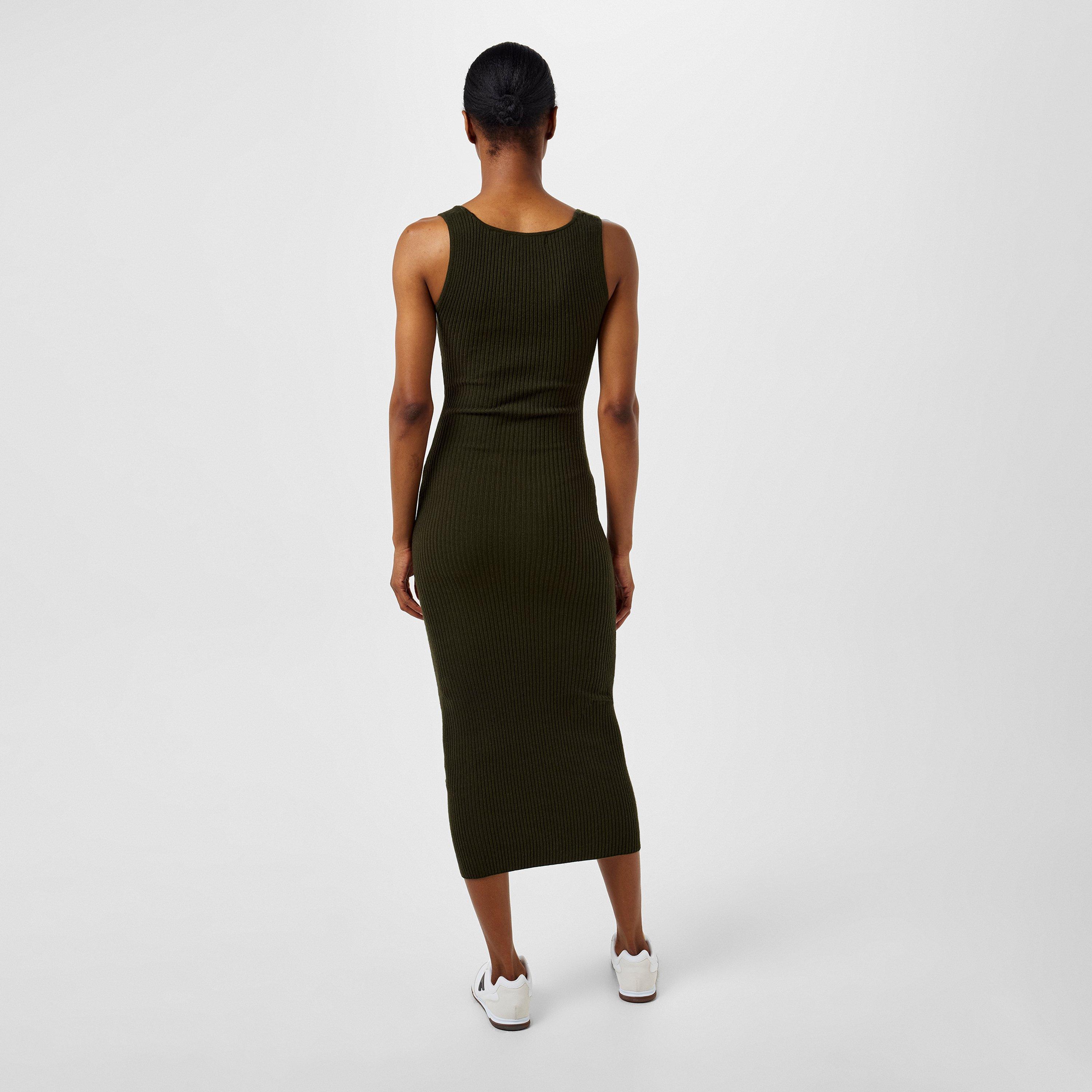 Jack Wills JW Square Neck Ribbed Maxi Dress