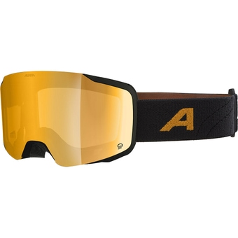 Alpina Taos Q Ski-/Snowboardbrille Black Gold Matt / Gold