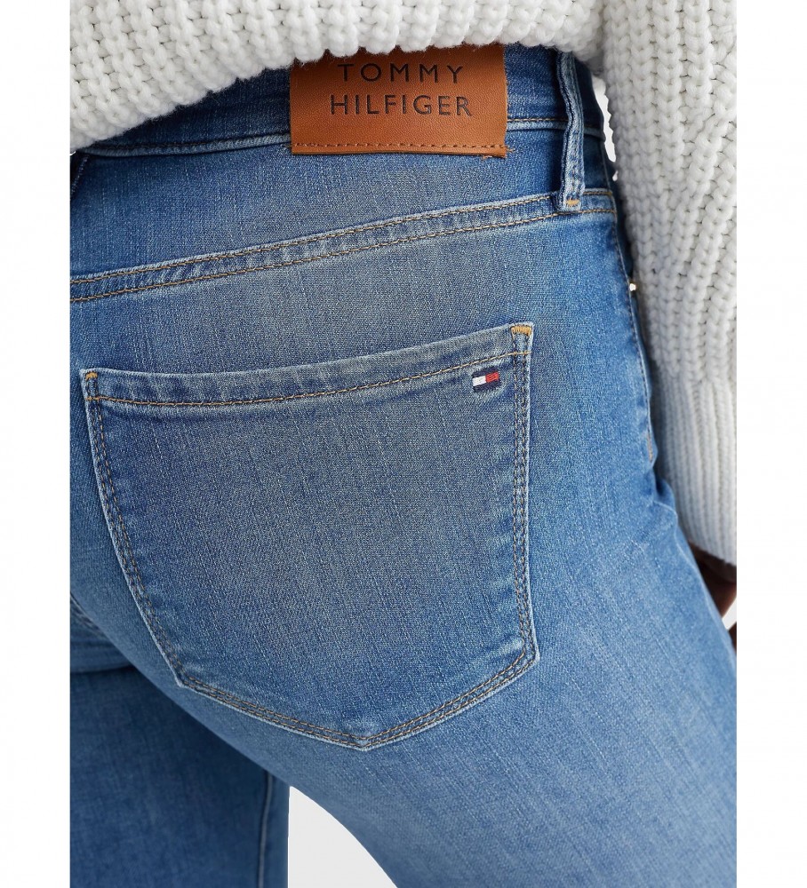Calça jeans Tommy Hilfiger Flex Ceido de cintura média azul