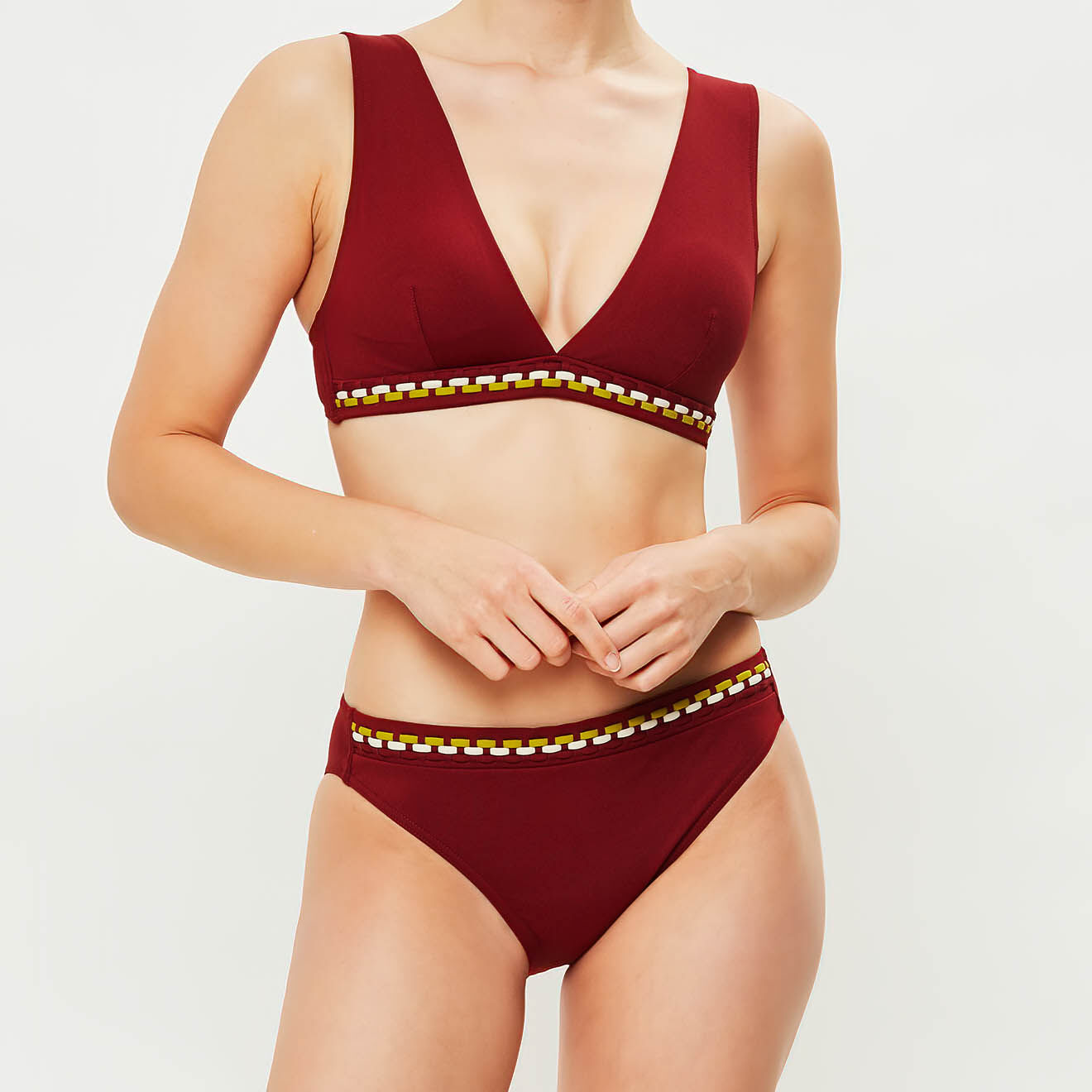 Iodus Bas de maillot Usoa rouge bordeaux