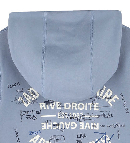 Zadig & Voltaire Kapuzenpullover - Lavender Blue m. Print