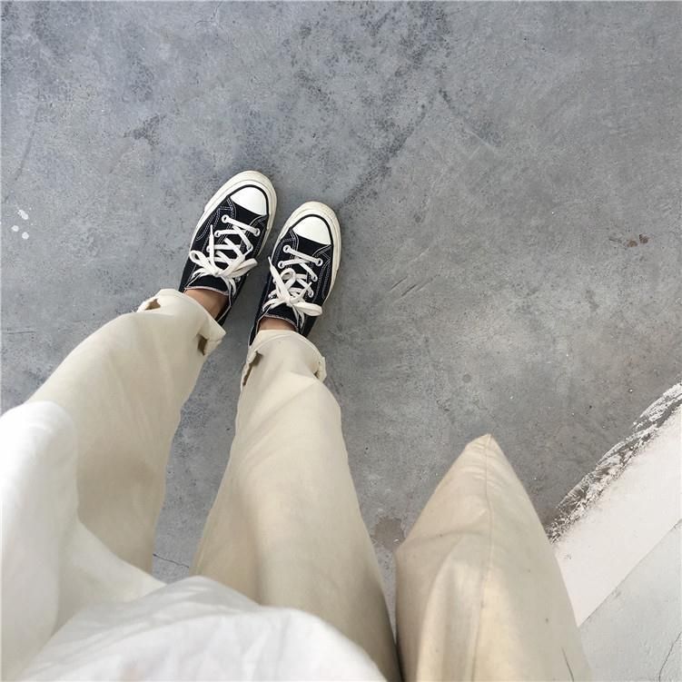 Superduper - Hoge taille cropped straight leg jeans