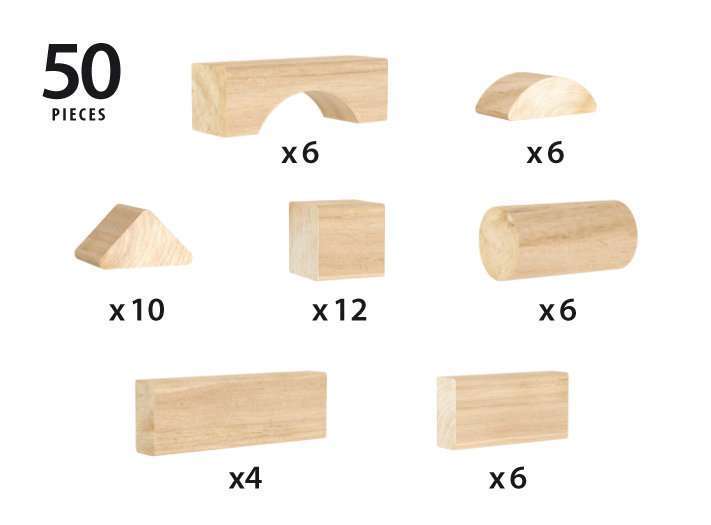 BRIO Spiel Natur Holzbausteine 50Teile