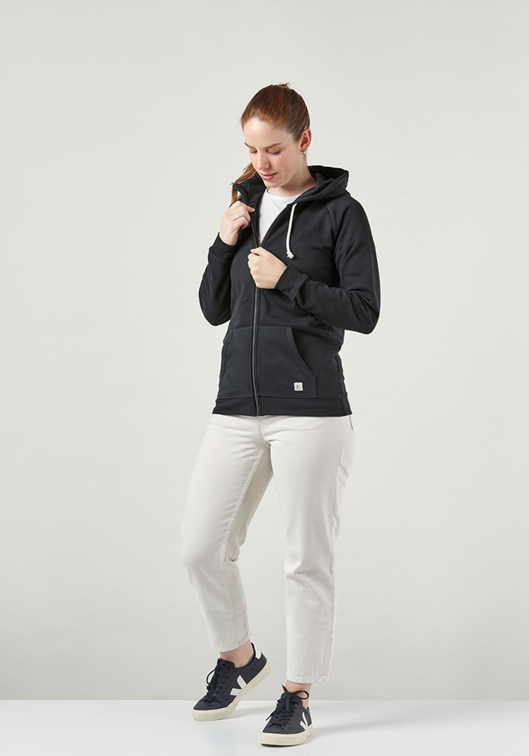 WE ARE ZRCL Damen-Zip-Hoodie Basic Black